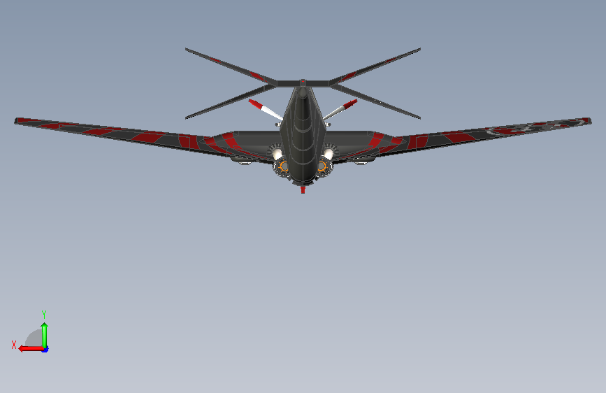 P-38闪电 SW14 背面视图