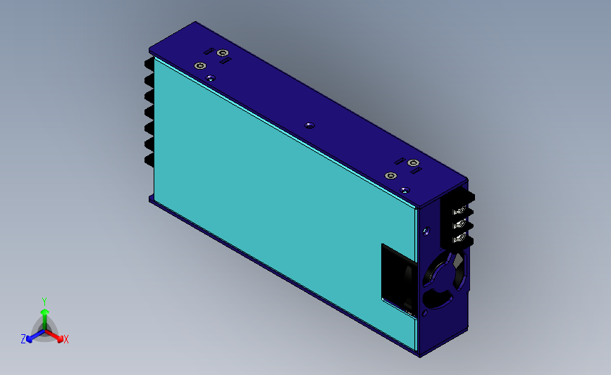 明纬HRP-450-3D 主视图