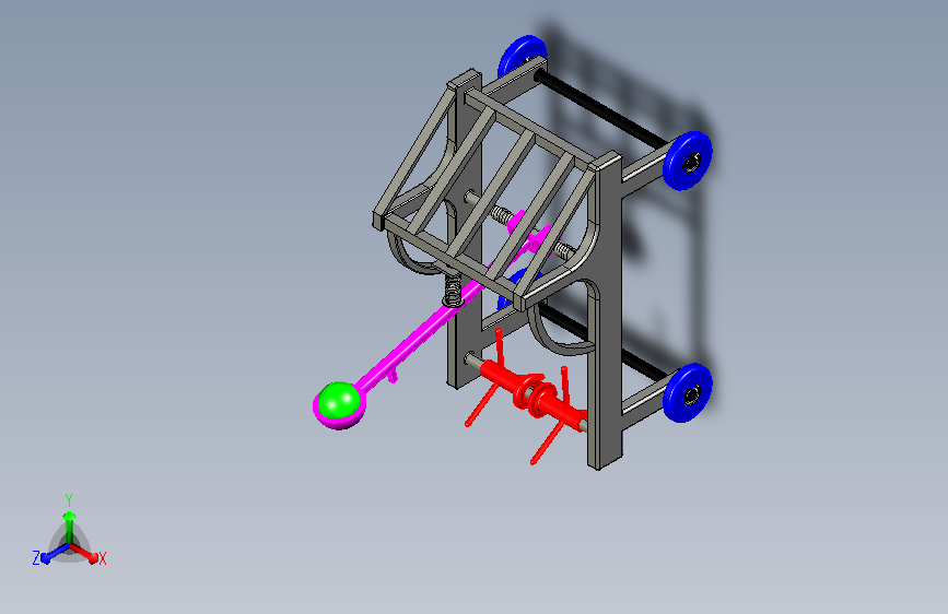 弹簧投石机  CATIA