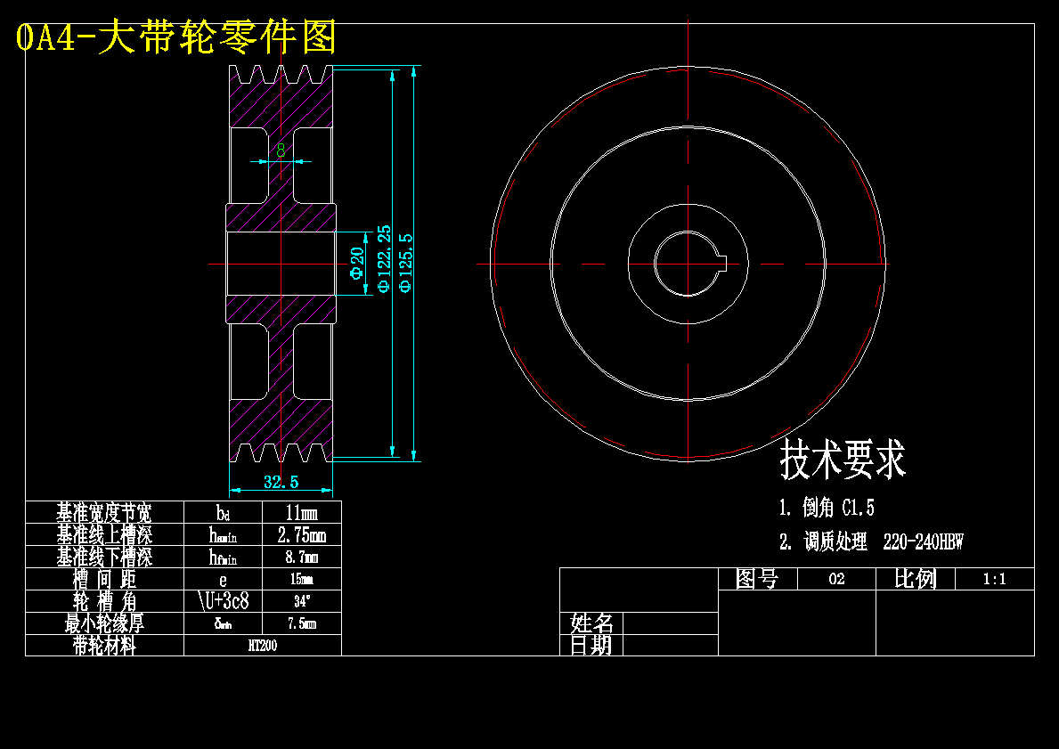 1754--带轮工艺规程设计【最大直径125】