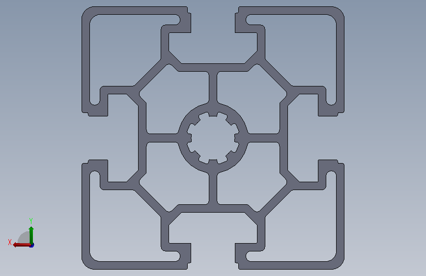 A3005958-60X60 铝型材 背面视图
