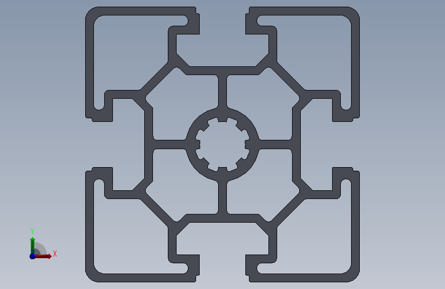 A3005958-60X60 铝型材 正面视图