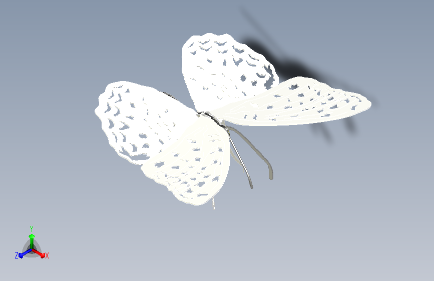 帝王蝶金属拼图昆虫3D模型 SW14
