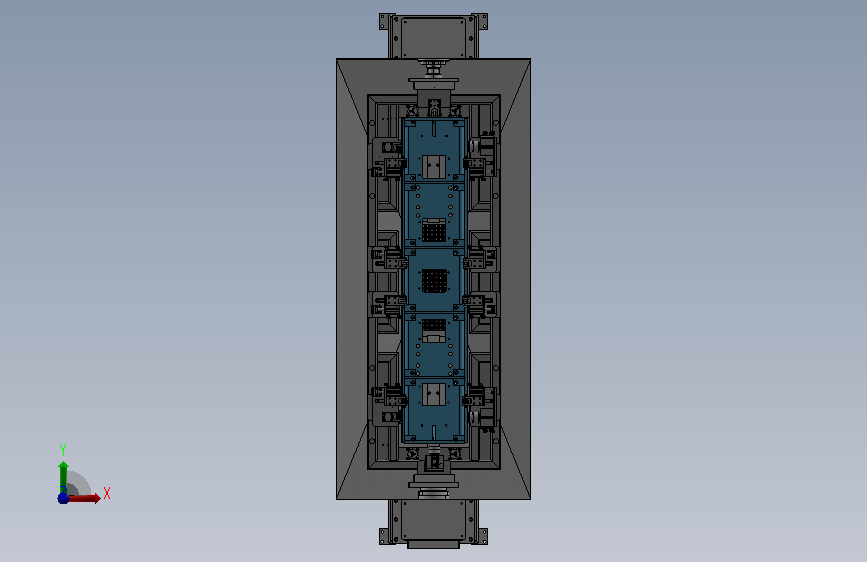 中-长梁正反面柔性工装 正面视图
