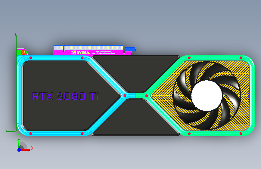 NVIDIA GeForce RTX 3080 Ti sw20 正面视图