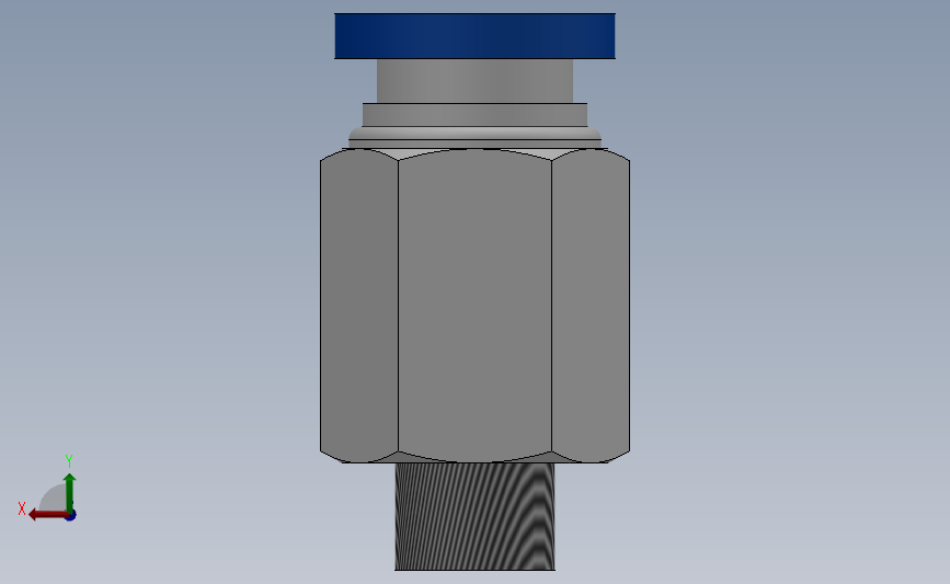 PC 螺纹直通[PC04-M6]_SOLIDWORKS 2018_模型图纸下载 – 懒石网
