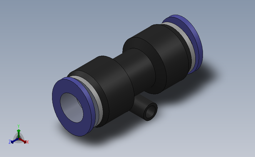 PU 塑料直通[PU10]_SOLIDWORKS 2018_模型图纸下载 – 懒石网