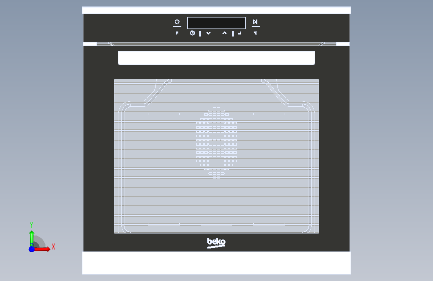 Beko BIR35400XMS烤箱 SW16 正面视图