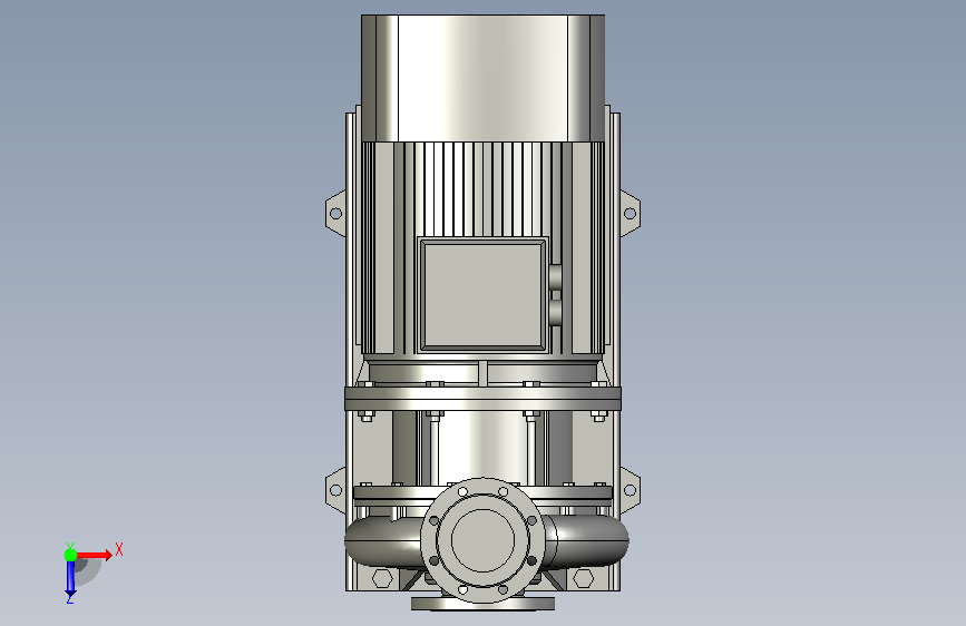 NIS150-125-400G_55卧式单级泵 俯视图