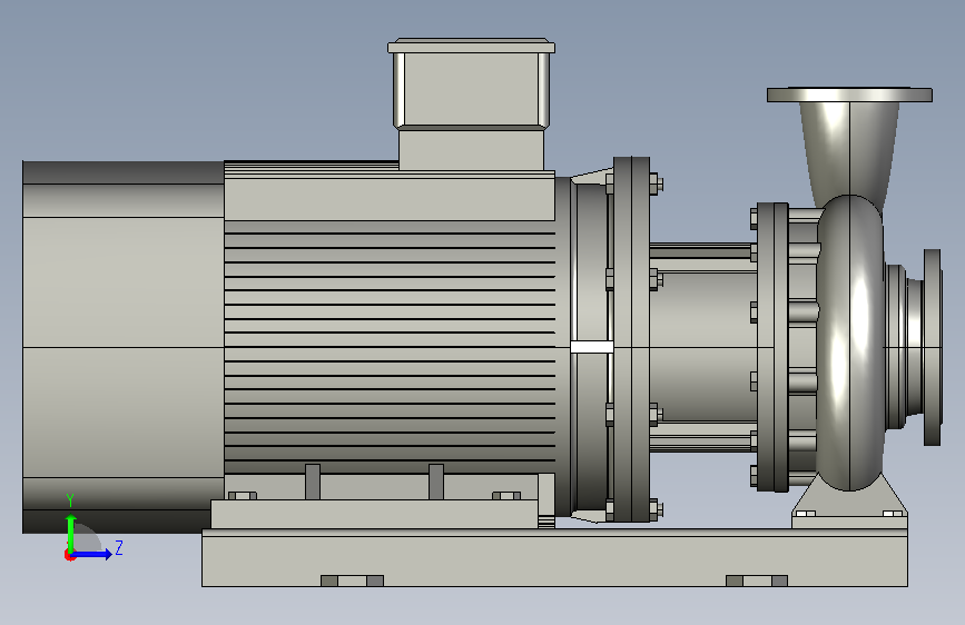 NIS200-150-400G_110卧式单级泵 左侧视图