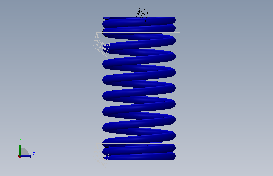 P01-03-14 Ground Spring_P01-03-14 地面弹簧.SLDPRT 左侧视图