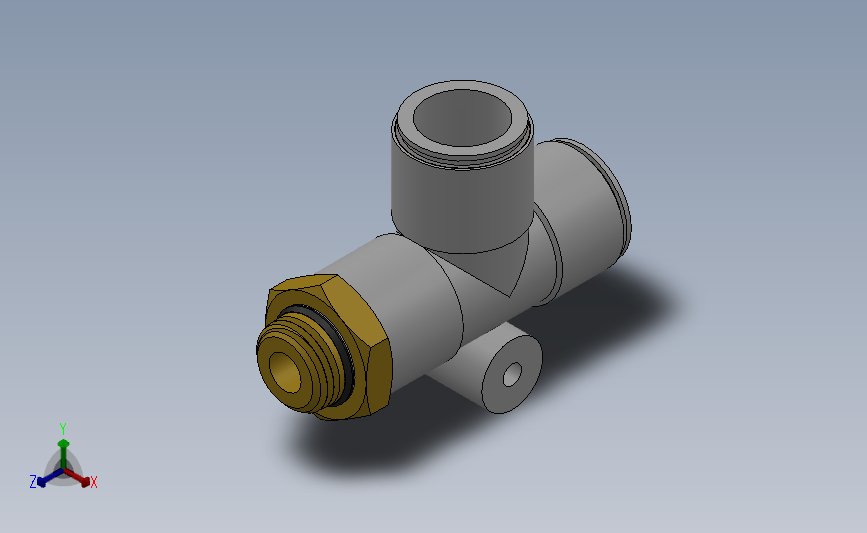 万用螺纹kq2y外螺y型接头[kq2y16 U03] Solidworks 2018 模型图纸下载 懒石网