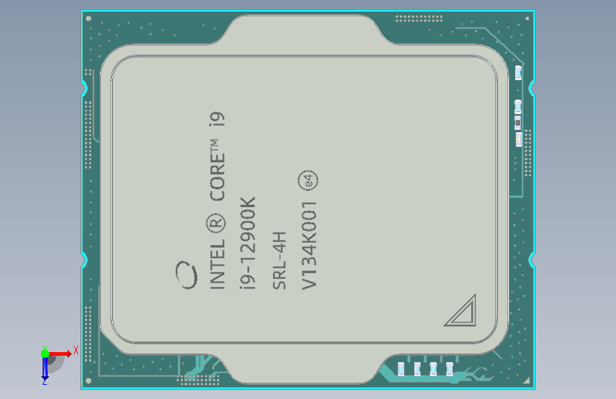 Intel 12代处理器LGA1700 sw20 俯视图