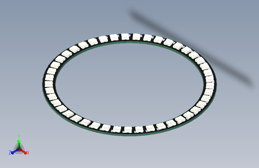 WS2812B环形8-45LED黑色PCB