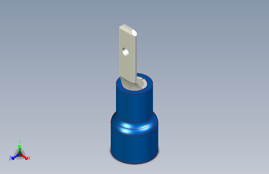 绝缘叉形公端子blue
