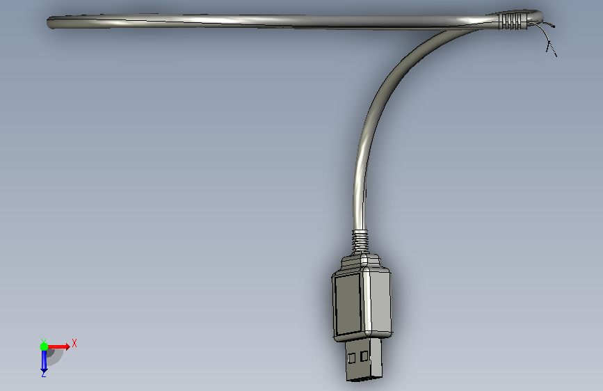 usb电缆with高details catia 俯视图