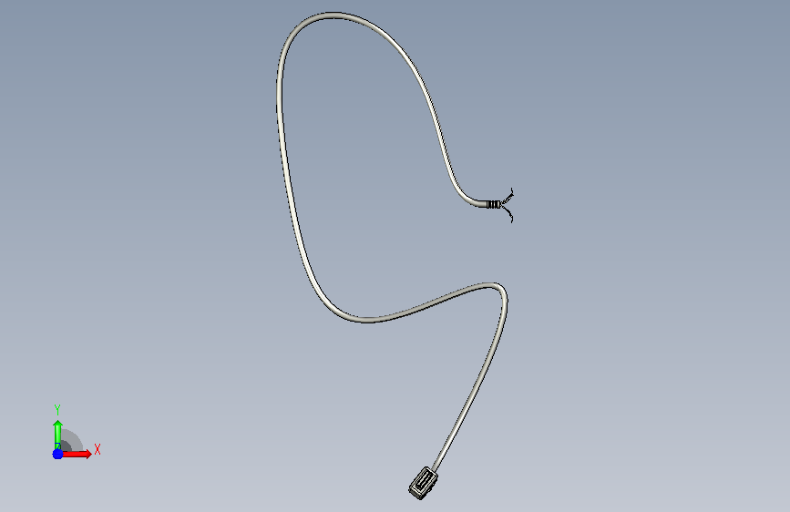 usb电缆with高details catia 正面视图