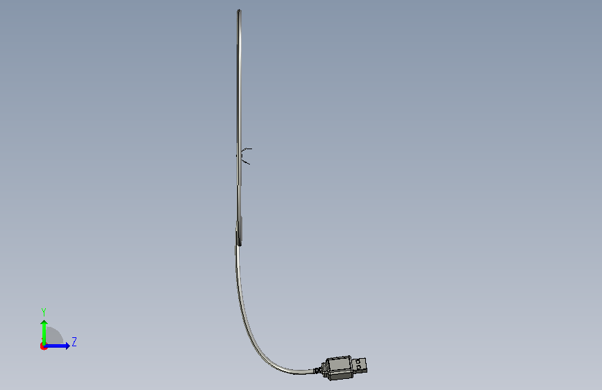 usb电缆with高details catia 左侧视图
