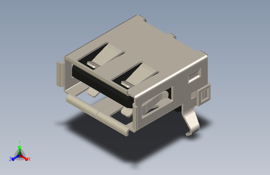 usb连接器类型a母PCB安装 sw21