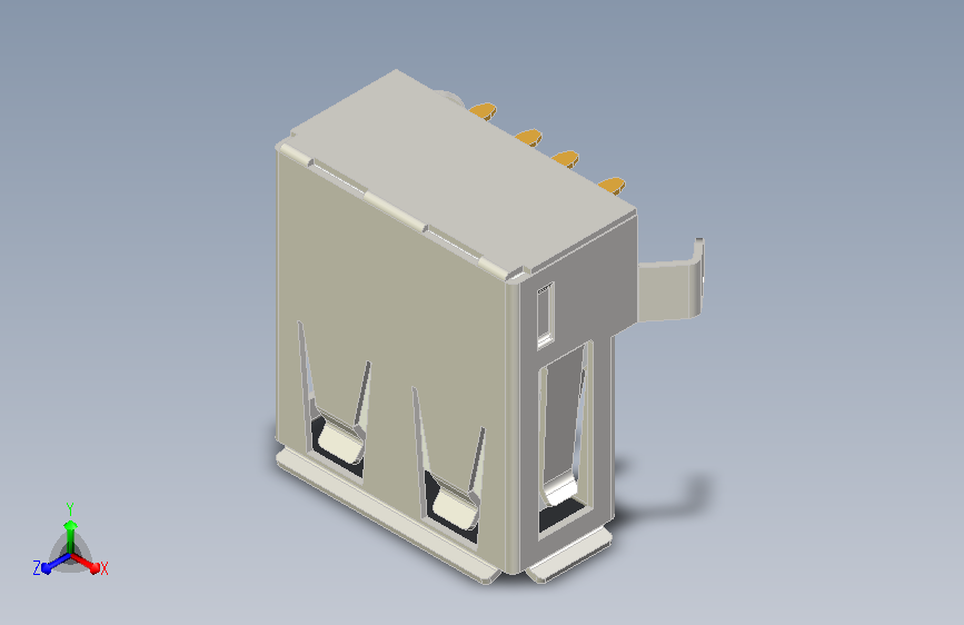 母usb类型a连接器PCB通孔hole