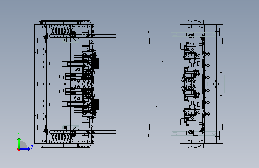 A0011216-3D 模板 3 块带多种滑块 左侧视图