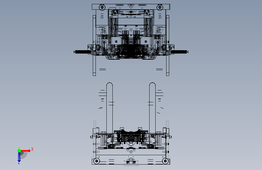 A0011216-3D 模板 3 块带多种滑块 俯视图