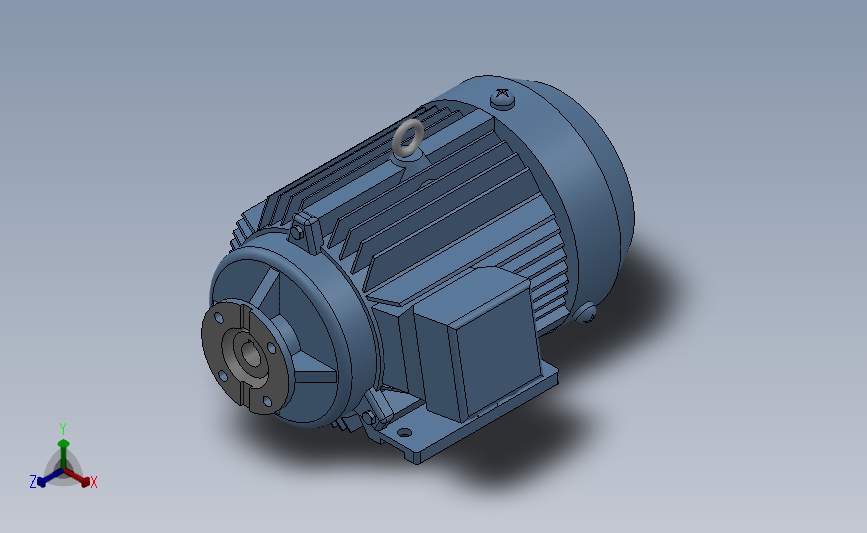 YE2B液压油泵专用电动机（与CB-B 齿轮泵配套）[YE2B-100L1-4]_SOLIDWORKS 2018_模型图纸下载 – 懒石网