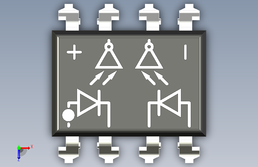 SMD DIP-8 sw16 俯视图