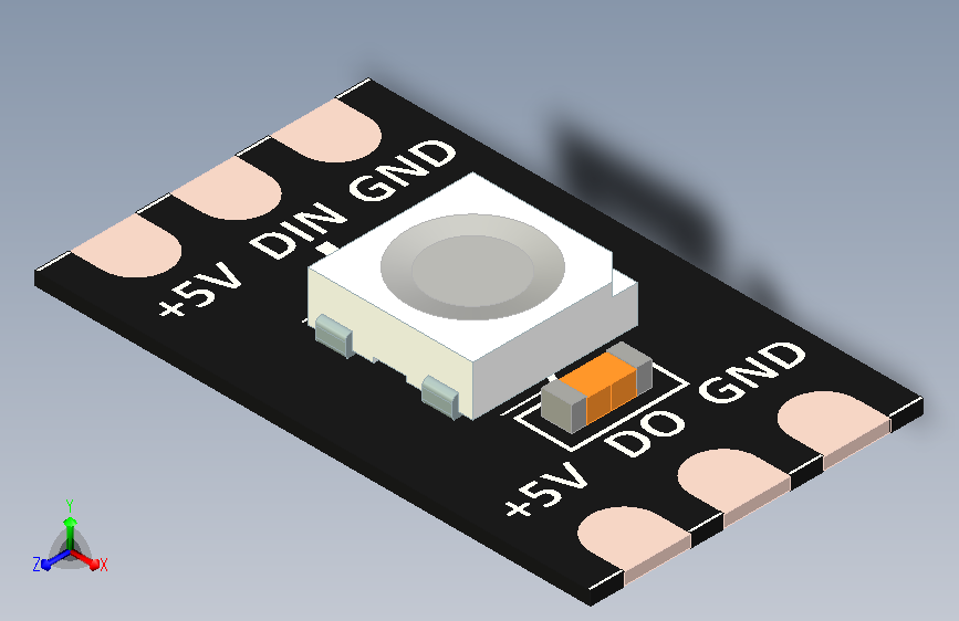 WS2812 60LEDs 5V黑色PCB