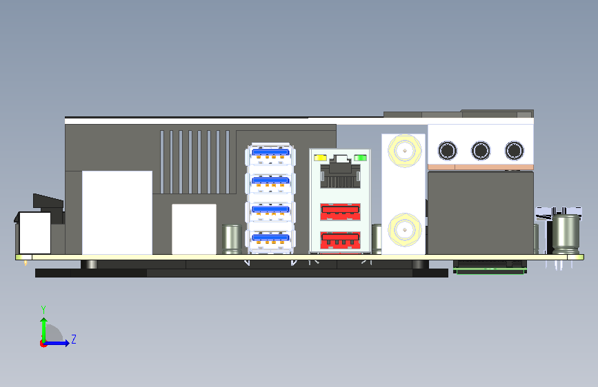 asusrogstrixx570i迷你itxgamingmainbord sw20 左侧视图