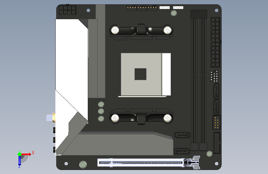 asusrogstrixx570i迷你itxgamingmainbord sw20 俯视图