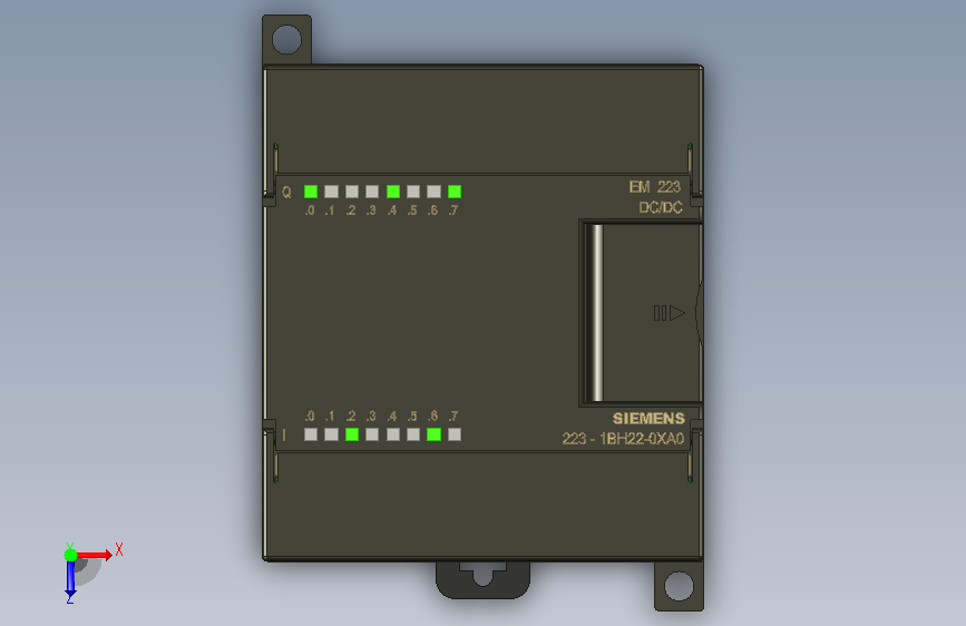 Siemens S7-200 EM223 俯视图