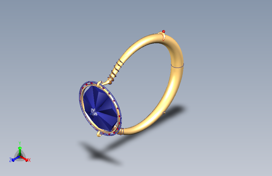宝石金戒指1 3