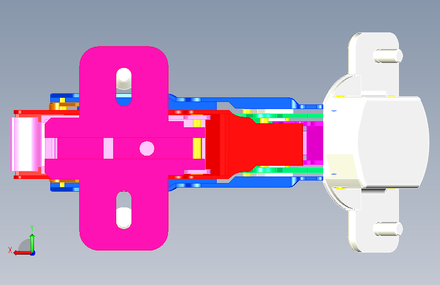 百隆70T7500铰链1 13 DXF 背面视图