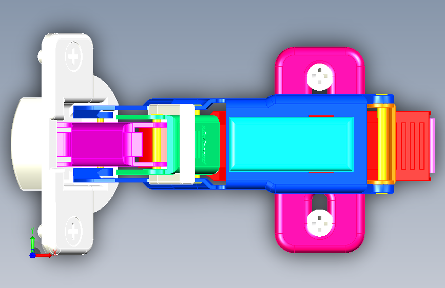 百隆70T7500铰链1 13 DXF 正面视图