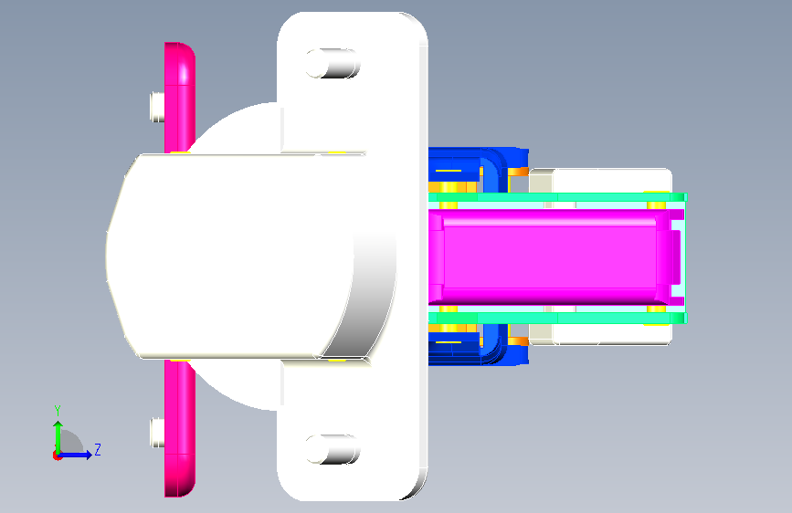 百隆70T7500铰链1 13 DXF 左侧视图