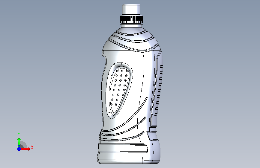 2L PET三角瓶1 正面视图