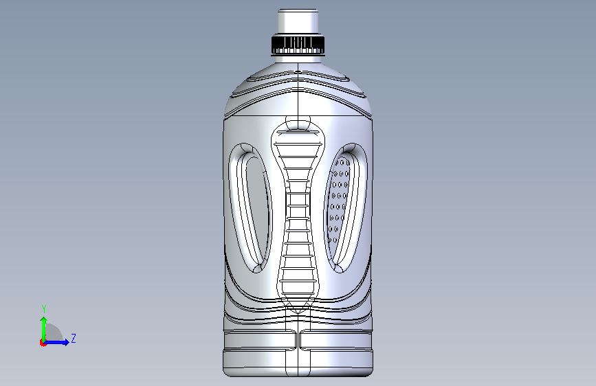2L PET三角瓶1 左侧视图