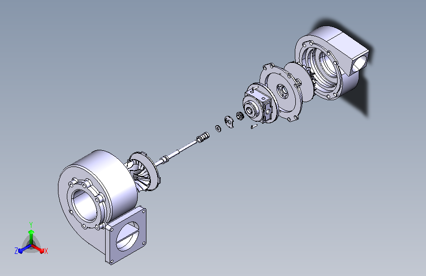 A0011300-涡轮增压器涡轮卷设计 CFD FEA