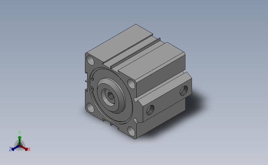 薄型气缸HSDA•HSDAS系列[HSDAS-63-30]_SOLIDWORKS 2018_模型图纸下载 – 懒石网