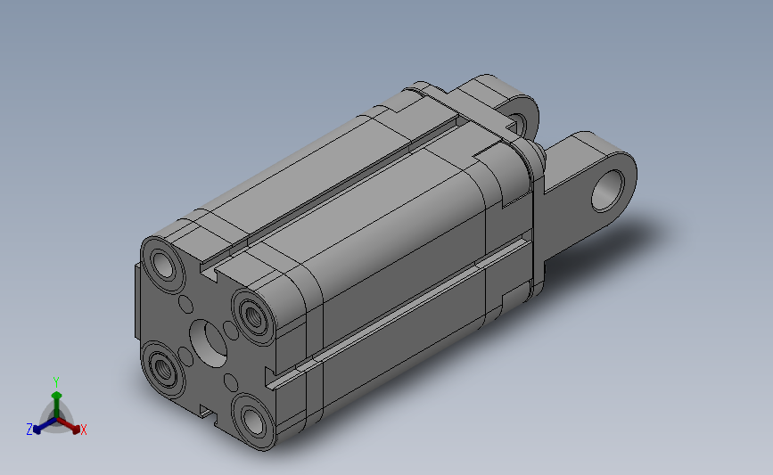 单活塞杆（带导向板)[QADVU-20-30-SUA]