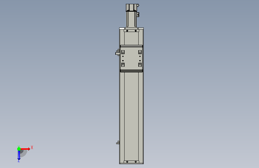 日规螺杆全密滑台模组SW-134-500-2P-OL-CM-M400W-O-S3.STEP 俯视图