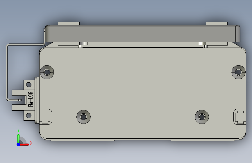 日规螺杆全密滑台模组SW-134-1300-2P-OL-CM-M400W-O-S3.STEP 正面视图