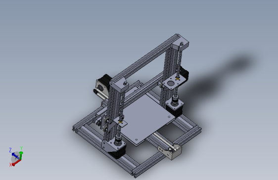 3D打印机器外框丝杠传动