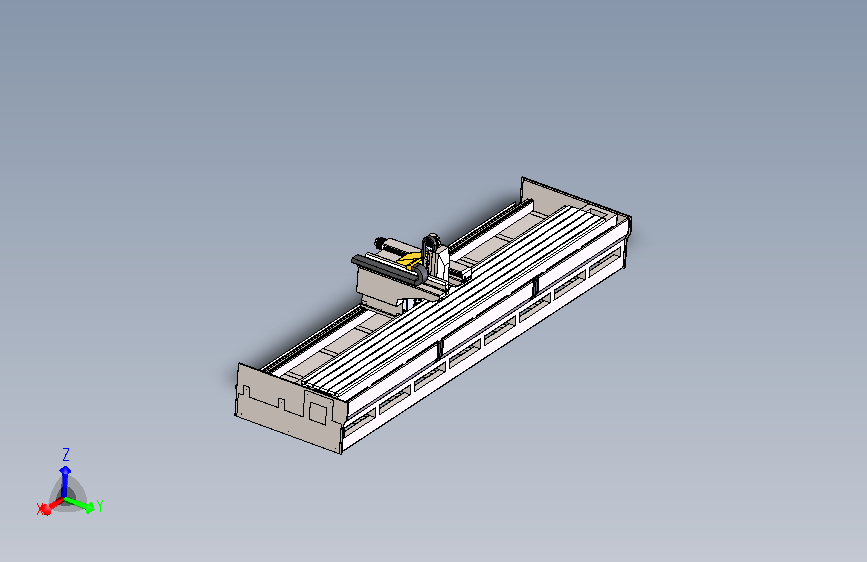 650型材雕铣机3D数模图纸 Solidworks18设计