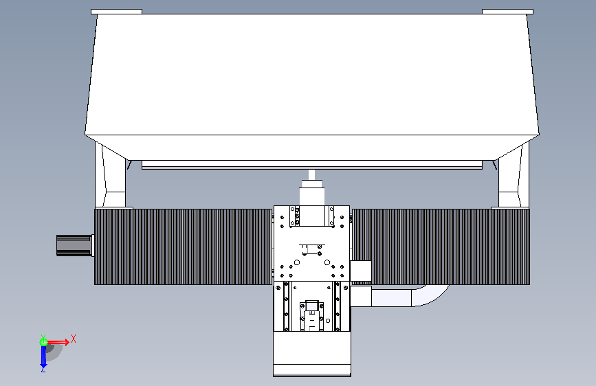 1325广告雕刻机3D数模图纸 Solidworks18设计 附STEP 俯视图