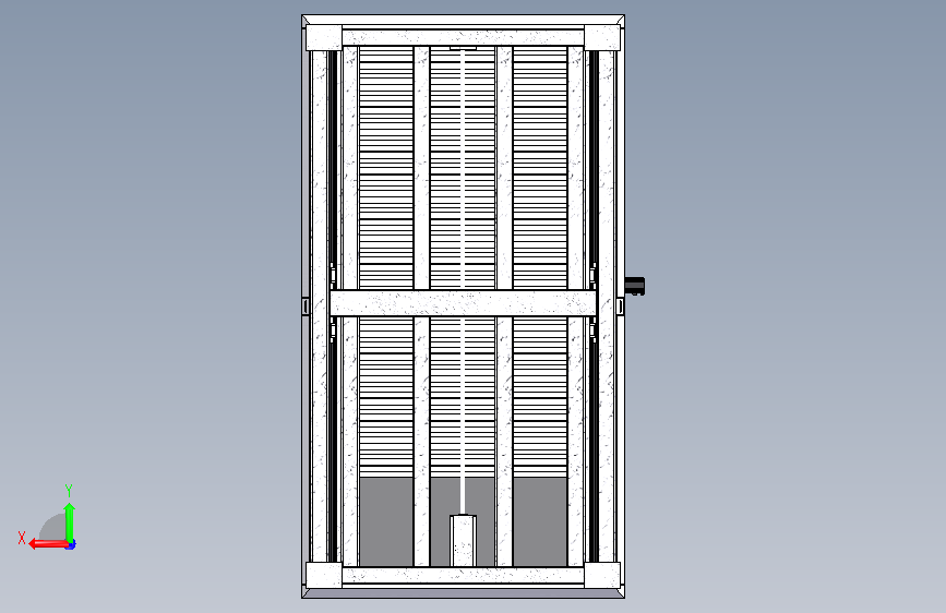 1325广告雕刻机3D数模图纸 Solidworks18设计 附STEP 背面视图