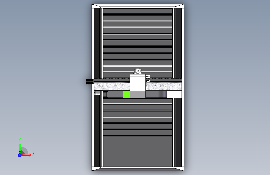 1325广告雕刻机3D数模图纸 Solidworks18设计 附STEP 正面视图