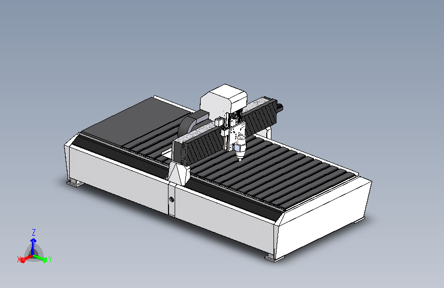 1325广告雕刻机3D数模图纸 Solidworks18设计 附STEP