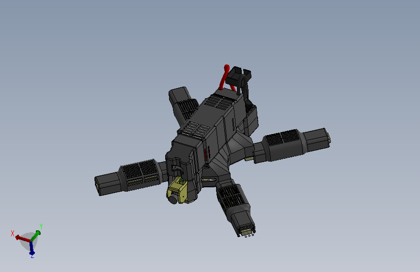 Axisflying Manta 10英寸FPV四轴飞行器结构3D图纸 Solidworks设计
